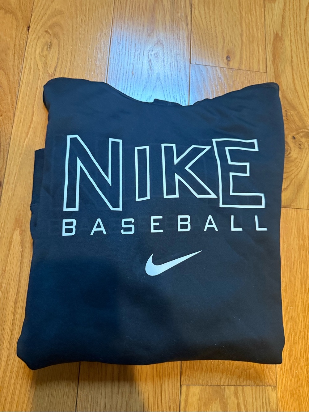 Nike Black Sweatshirt with White 'NIKE Baseball' Logo